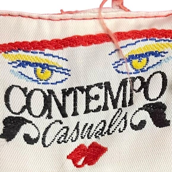 Contempo Casuals Mini Dress Women's Medium Red Off The Shoulder Vintage Bodycon - Picture 15 of 16